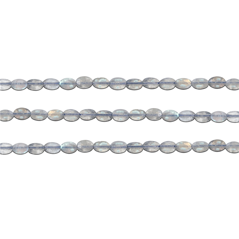 Cuentas facetadas ovaladas de labradorita de piedra Natural, tamaño 4x6MM para fabricación de joyas, pulsera Diy