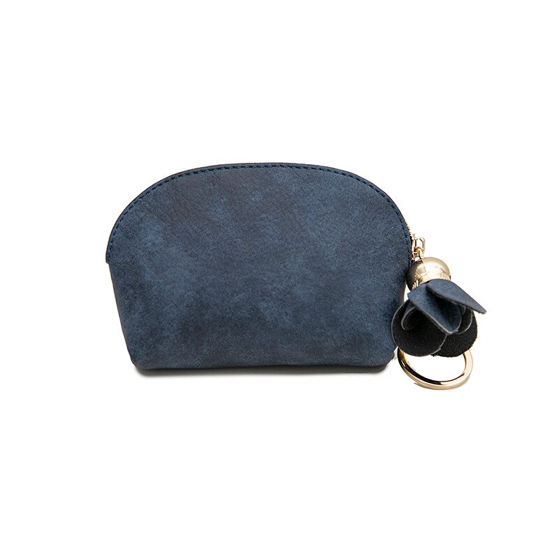 Kleine Portemonnee Vrouwen Korte Portemonnee Slim Mini Portemonnee Meisjes Schattige Clutch Zakken Bloem Pandent Kaarthouder Portemonnee Portefeuillesubsidies Femme: Dark Blue