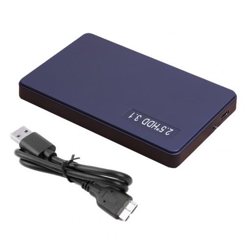 2.5 inch sata usb 3.1 type c hdd ssd behuizing harde schijf behuizing externe hdd behuizing 6 gps hoge snelheid: Donkerblauw
