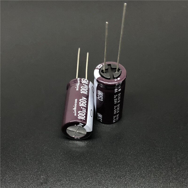 5 uds/50 Uds 100uF 160V NICHICON de la serie CS 12,5x25 alta ondulación actual alta fiabilidad 160V100uF condensador electrolítico de aluminio