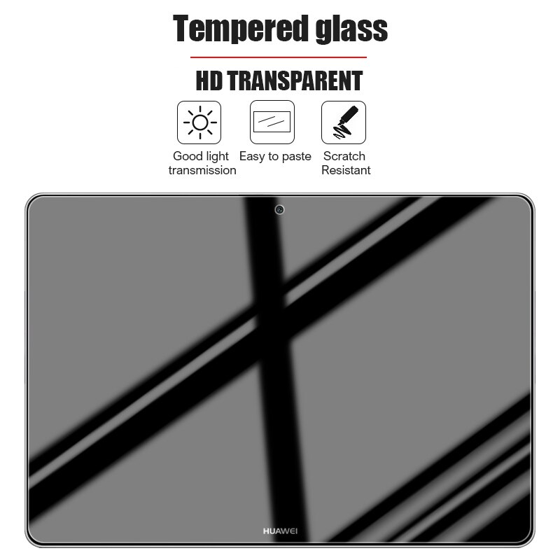 Hærdet glas til huawei mediapad  t5 10 ags 2-w09/l09/l03/w19 9h 10.1 '' tablet skærmbeskyttelsesfilm til huawei  t5 10