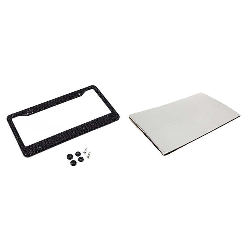 12 Stuks 5Mm Auto Firewall Sound Deadener Isolatie Deadening Mat Pads 50X30cm & 1x Nummerplaat Frame