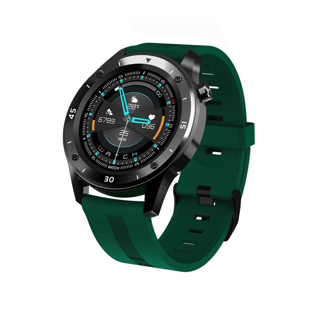 Nuovo Sport Smart Watch uomo Smartwatch elettronica Smart Clock per Android IOS Fitness Tracker Full Touch Bluetooth Smart-watch: Green
