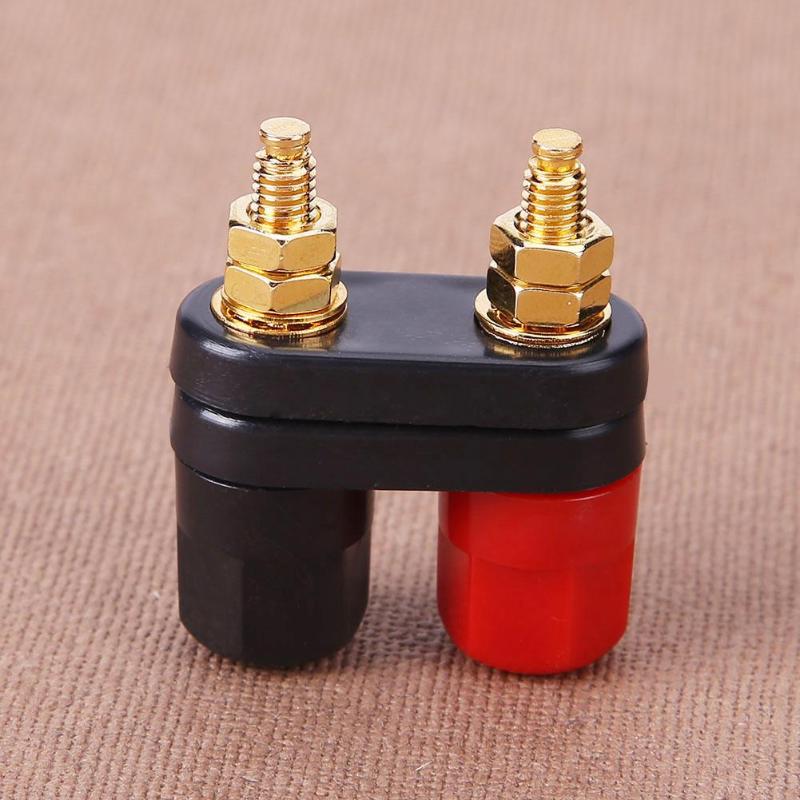 Chegada nova banana plugues casal terminais vermelho preto conector amplificador terminal ligação pós banana falante plug jack