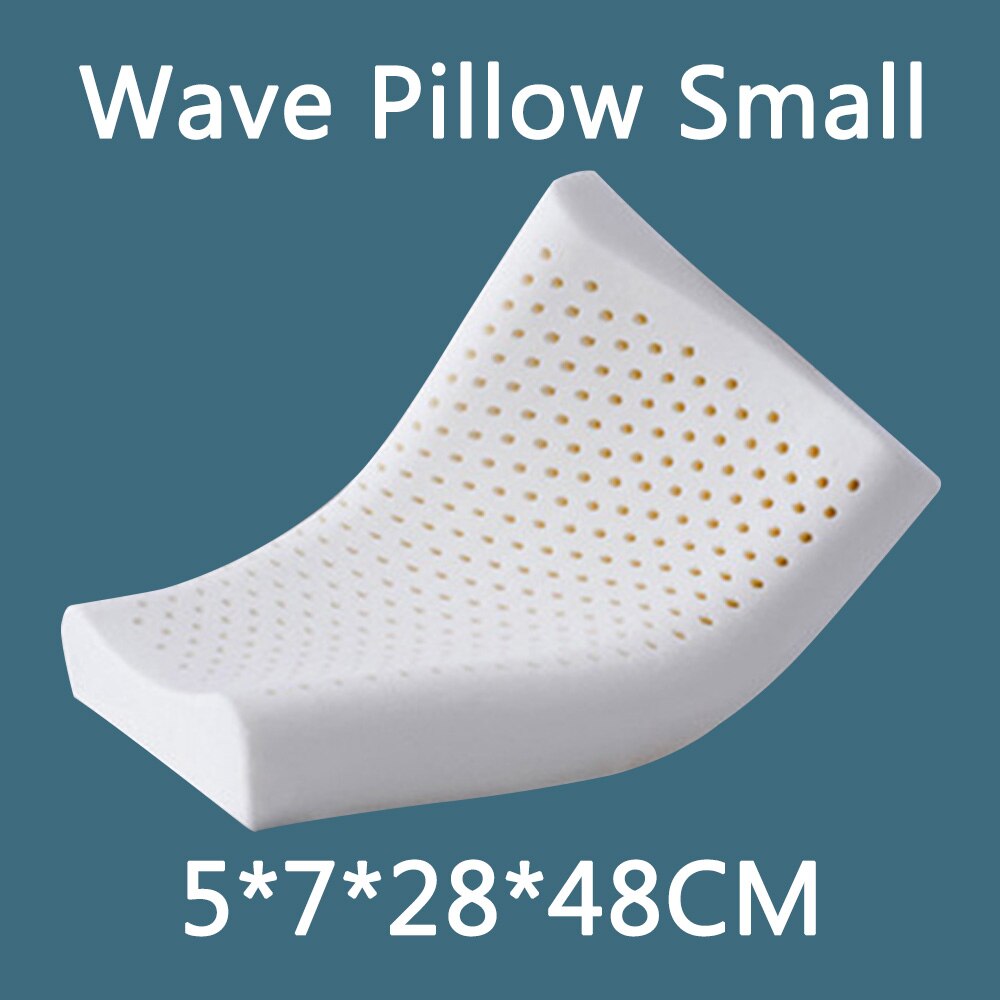 Natural-Latex Pillow Orthopedic Cervical Massage Bed Pillow Release Pressure Sleeping Pillows for Bedroom with Pillowcase: Send pillowcaseWaveS