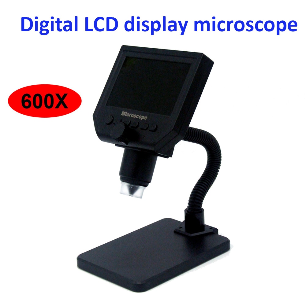 600X microscoop usb digitale video microscoop camera 8 LED VGA Microscoop voor solderen Met 4.3 "HD Oled-scherm G600