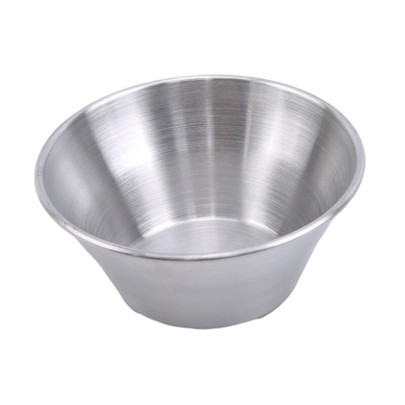 1 stk rustfri skål sojasovs fad dessert fad køkken sovs lille fad dip stråle krydderifad to størrelse til valg: 10cm diam