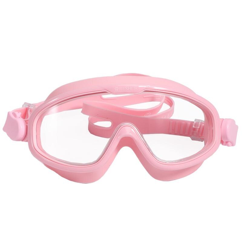1Pc Child Swimming Goggles Anti-Fog Waterproof Kids Goggles Swimming Glasses With Earplug For Children (Black): Pink