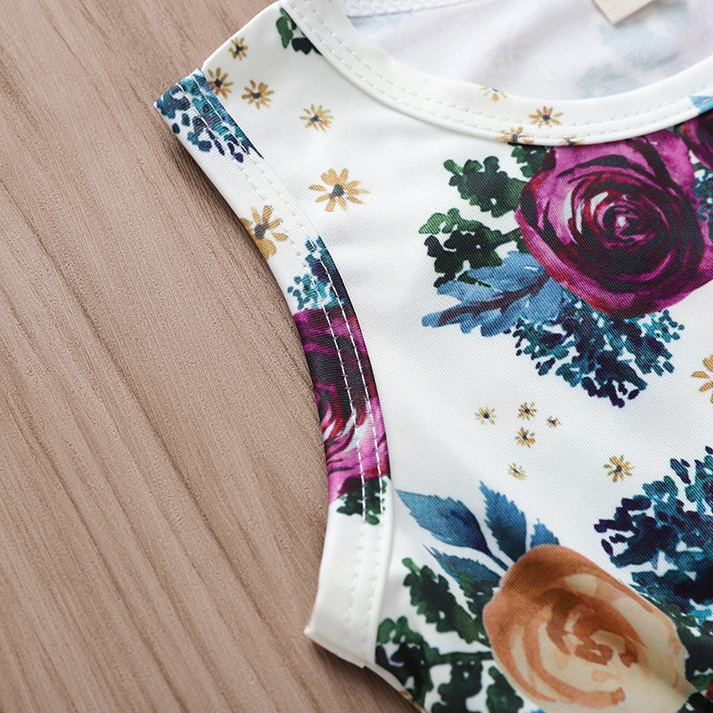 Zomer Baby Meisje Kleding Bloemen Haarband Meisjes Kleding 0-24M Baby Kleding Toevallige Korte Mouwen Baby bodysuits 2 Stuks Outfits