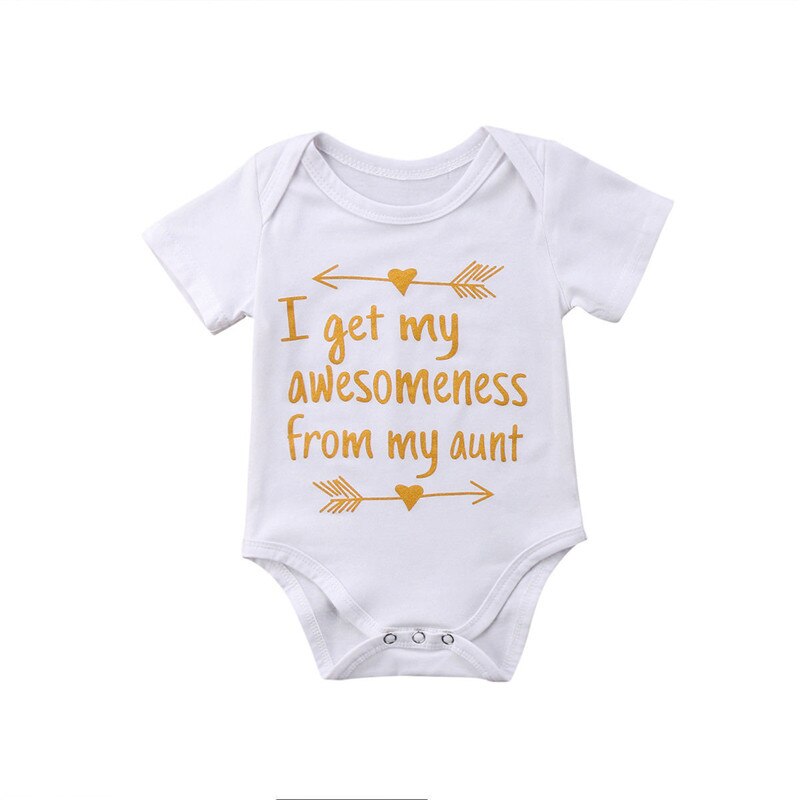 AA Summer Newborn Infant Baby Boys Girls Casual O-Neck Bodysuit Jumpsuit 0-18 Months: 18M