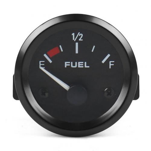 Fuel Level Gauge Car Meter with Fuel Float Sensor White Black Rim Automotive Gauges Fuel Level Gauge Meter Pointer Indicator: Default Title