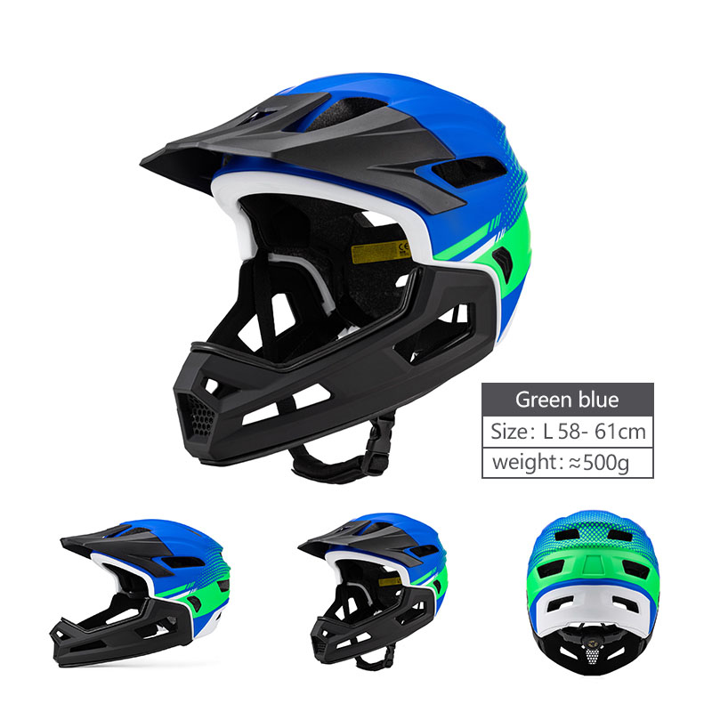 Helhjelm for sykkel, avtakbar mtb-hjelm for terrengsykkel, voksen racing, motorsykkelkjøring, sikkerhetshjelm, hodebeskyttelse: Brun