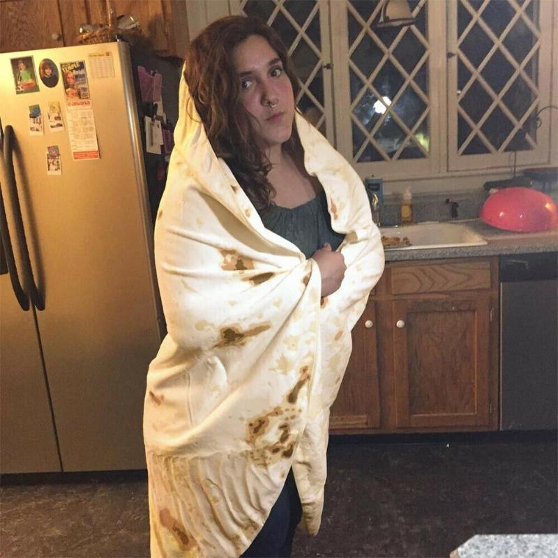 Natur Hause Dekor Burito Decke Tortilla Decke Komfort Lebensmittel Burrito Decke wickeln Perfekt Runde Tortilla Decke Kunst