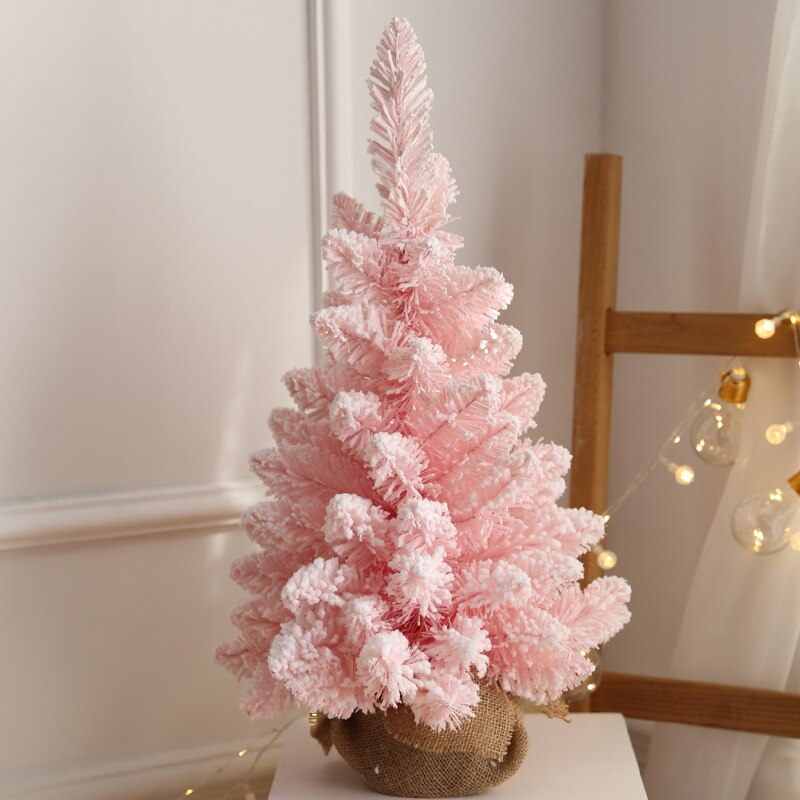 Mini sapin de noël nordique Ins 30/45/60cm, rose et bleu, décoration de bureau à faire soi-même, accessoires de mise en page de la scène, décoration de noël