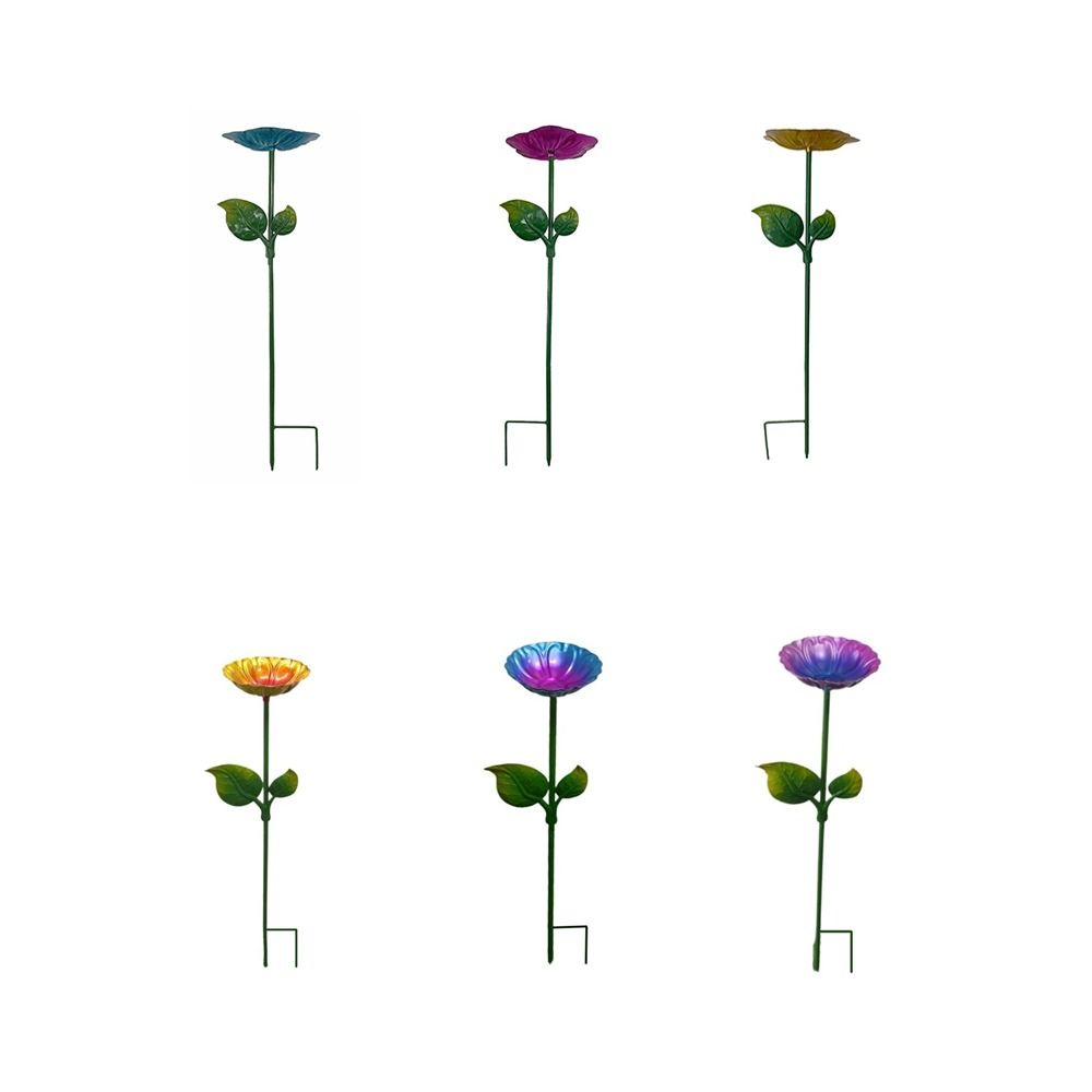 Dispensador de Ração para Pássaros em Formato de Flor de Ferro, Banheira para Pássaros de Grande Capacidade, Prato Durável para Alimentação de Pássaros, Banheira Conveniente para Pássaros no Quintal