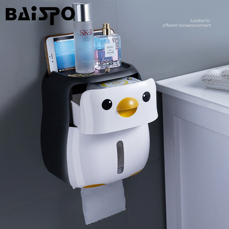 Baispo Draagbare Toiletrolhouder Penguin Tissue Bo Grandado