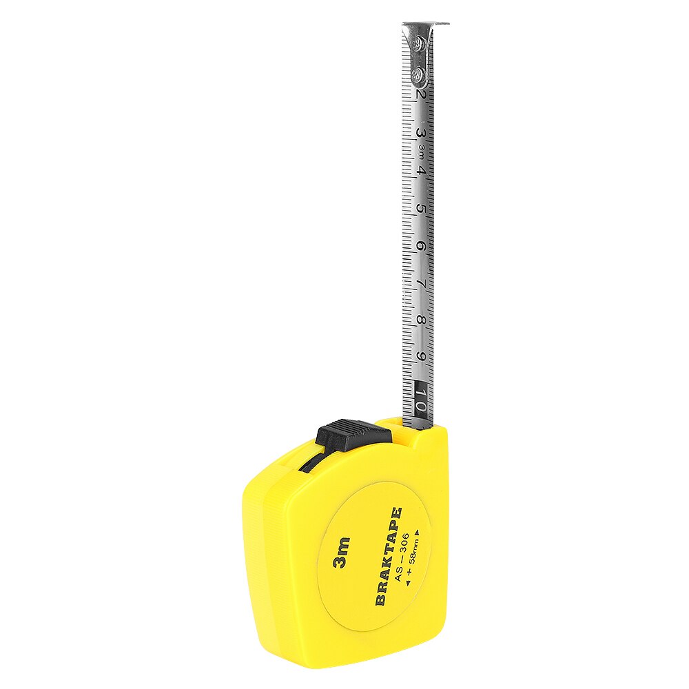 3m Retractable 306 Stainless Steel Tape Measure Ruler Auto Lock Position Measuring Metric Tape Rule Tools for Gauging Length