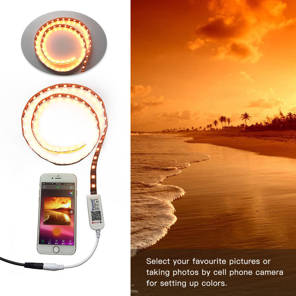 Mini controlador LED Bluetooth/Wifi para 5050 de 3528 RGB/RGBW, tira de luz LED de pulgadas, cabezal de 5 pines de 4 vías (RGBW)