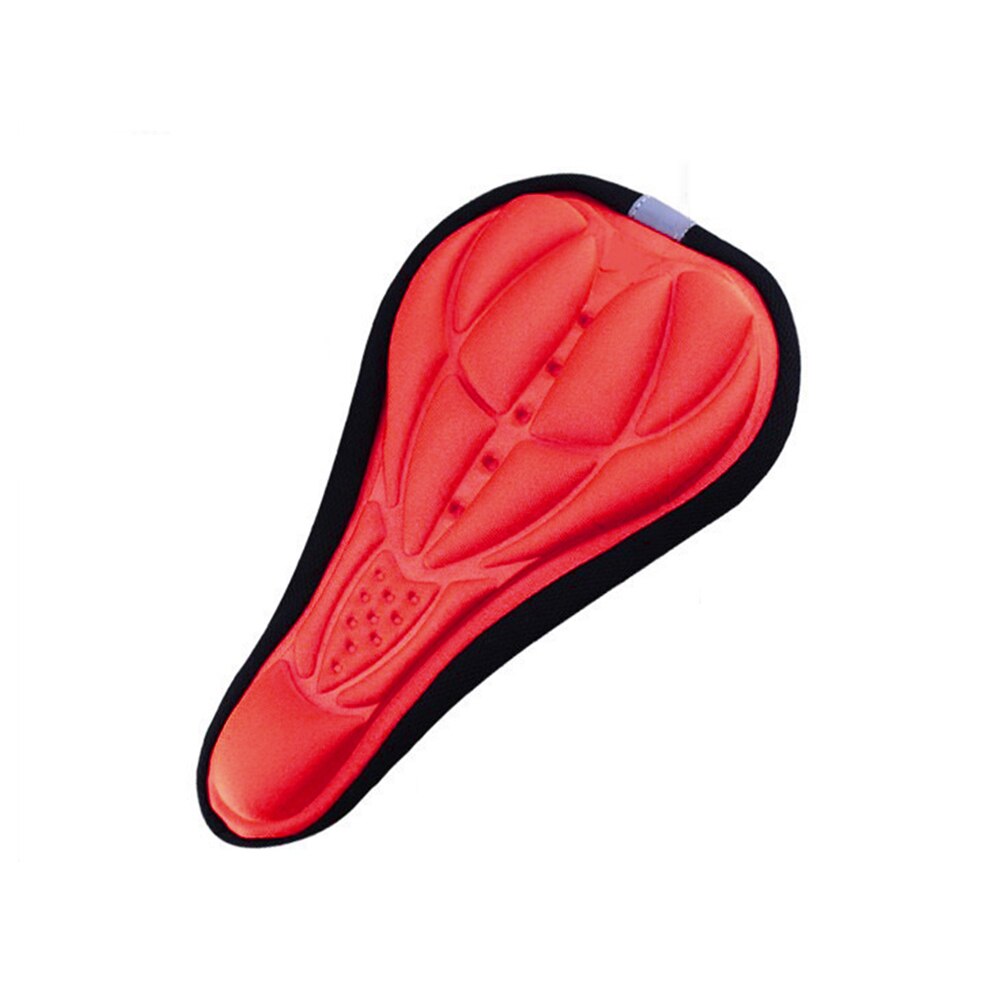 Fundas para asiento de bicicleta, funda de cojín blanda 3D de esponja de alto rebote, almohadilla de protección para deportes de bicicleta al aire libre: RED