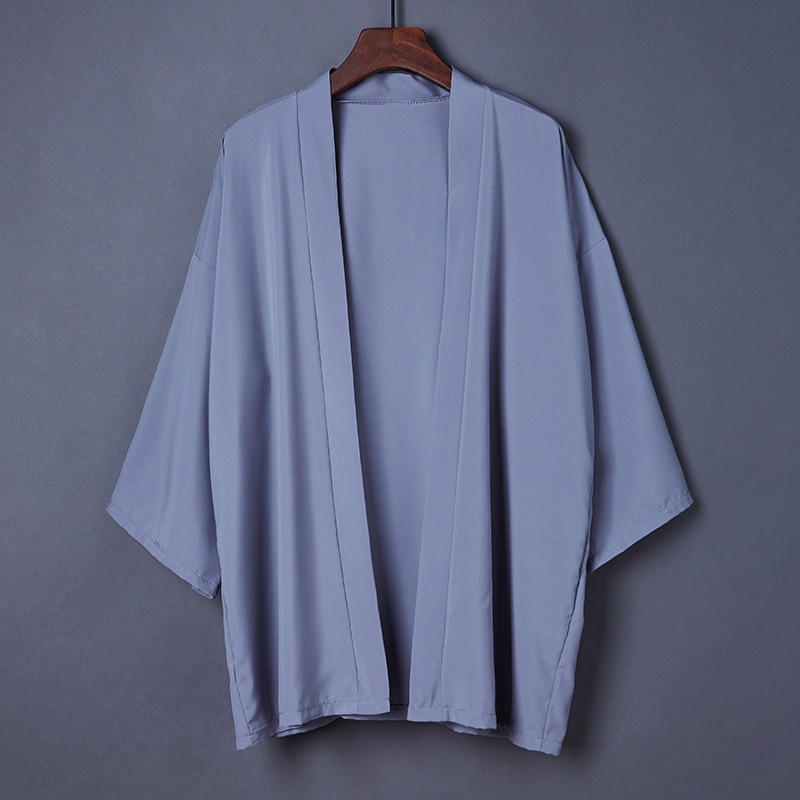 Spring Summer Plain Color Coat Japanese Kimono Cardigan Kimono Haori For Woman Man Loose Thin Outer Garment