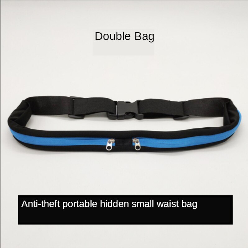 Sac de ceinture de taille extérieure Portable ultra-léger double taille Packs support de téléphone pour traîner en cours d'exécution Camping pour iphone 11 6.5 pouces