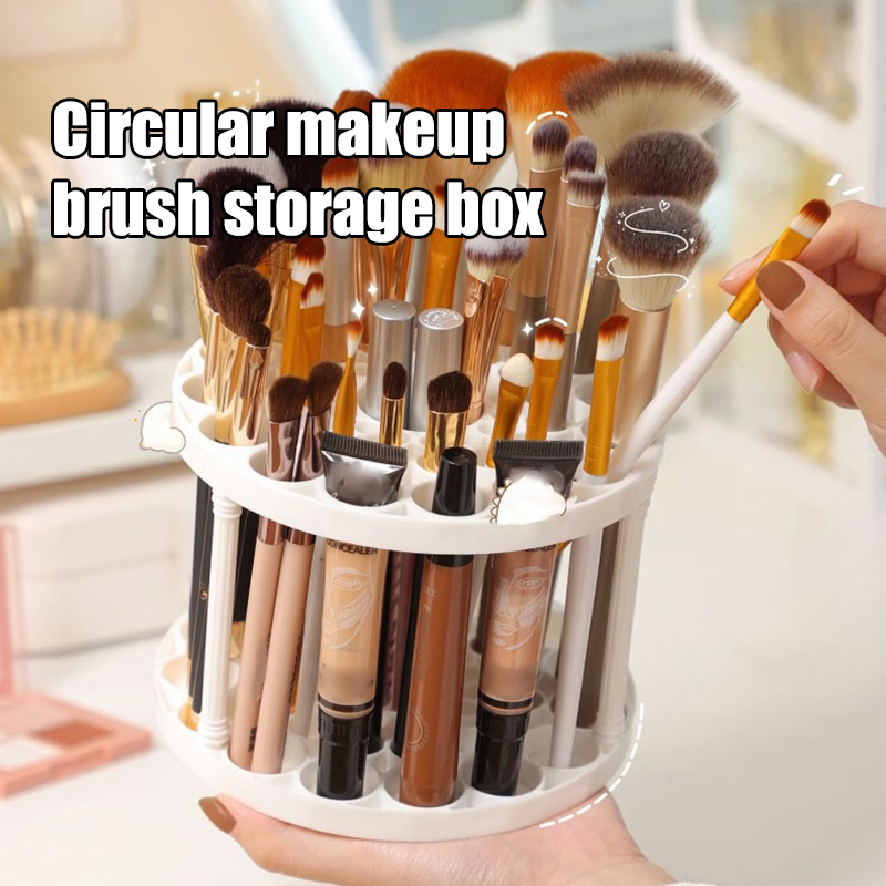 Large Capacity Makeup Brush Storage Bucket, Multi-Functional Cosmetics Display Rack, Eyebrow Pencil, Eyeliner, Lipstick Storage