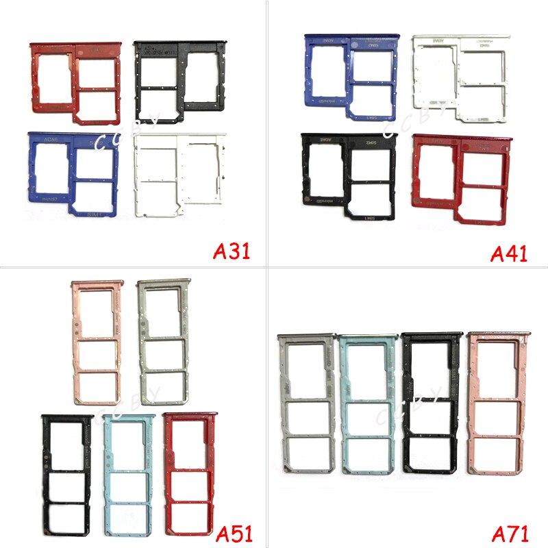 50Stck Für Samsung Galaxis A01 A11 A21S A31 A41 A51 A71 Sim Karte Leser Halfter Dual Sim Karte Tablett Halfter Slot Adapter