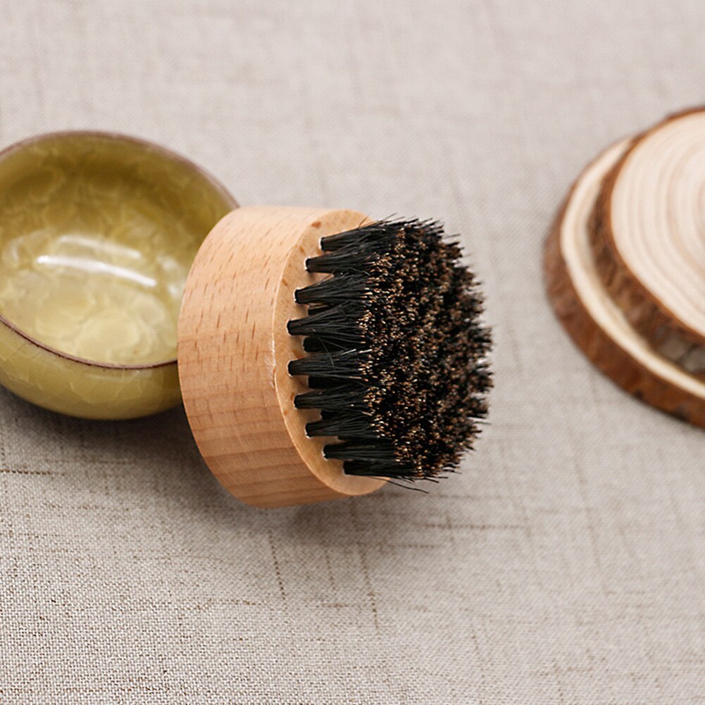 Beech Wooden Boar Bristle Beard Brush For Men Bamboo Face Massage That Works Wonders To Comb Beards and Mustach