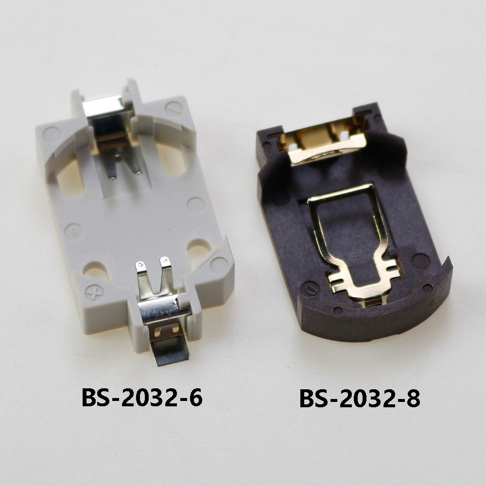 10st Smd 2450 Batterijhouder Cr2032 BS-6/8 Smd Knop Batterijhouder Vertind Hoge Temperatuur Weerstand Horizontale Aansluiting