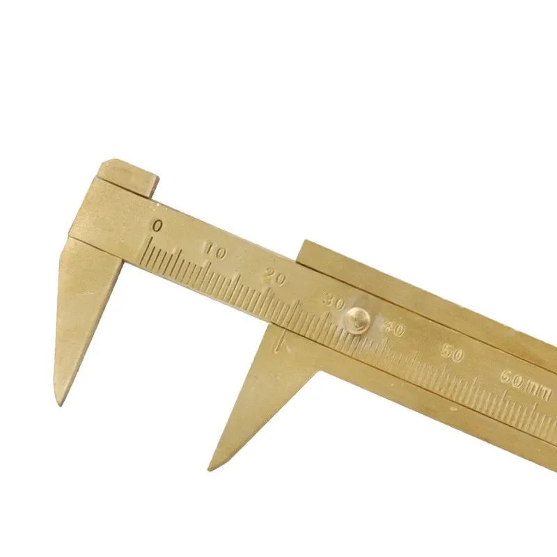 80/100mm Mini Brass Sliding Ruler Double Scales Metal Vernier Caliper Gauge Micrometer Precision Measuring Supplies