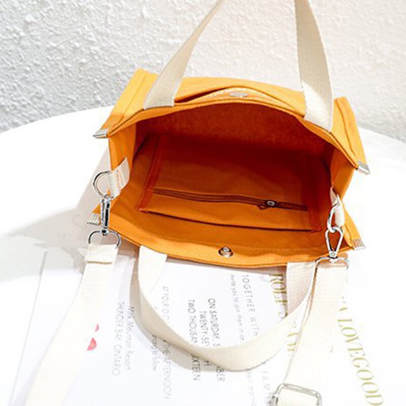 Leinwand Tote Tasche 2022 Frauen Schulter Taschen Mädchen Käufer Frühjahr Und Sommer Große Kapazität Einfarbig Buchstaben Druck Handtasche
