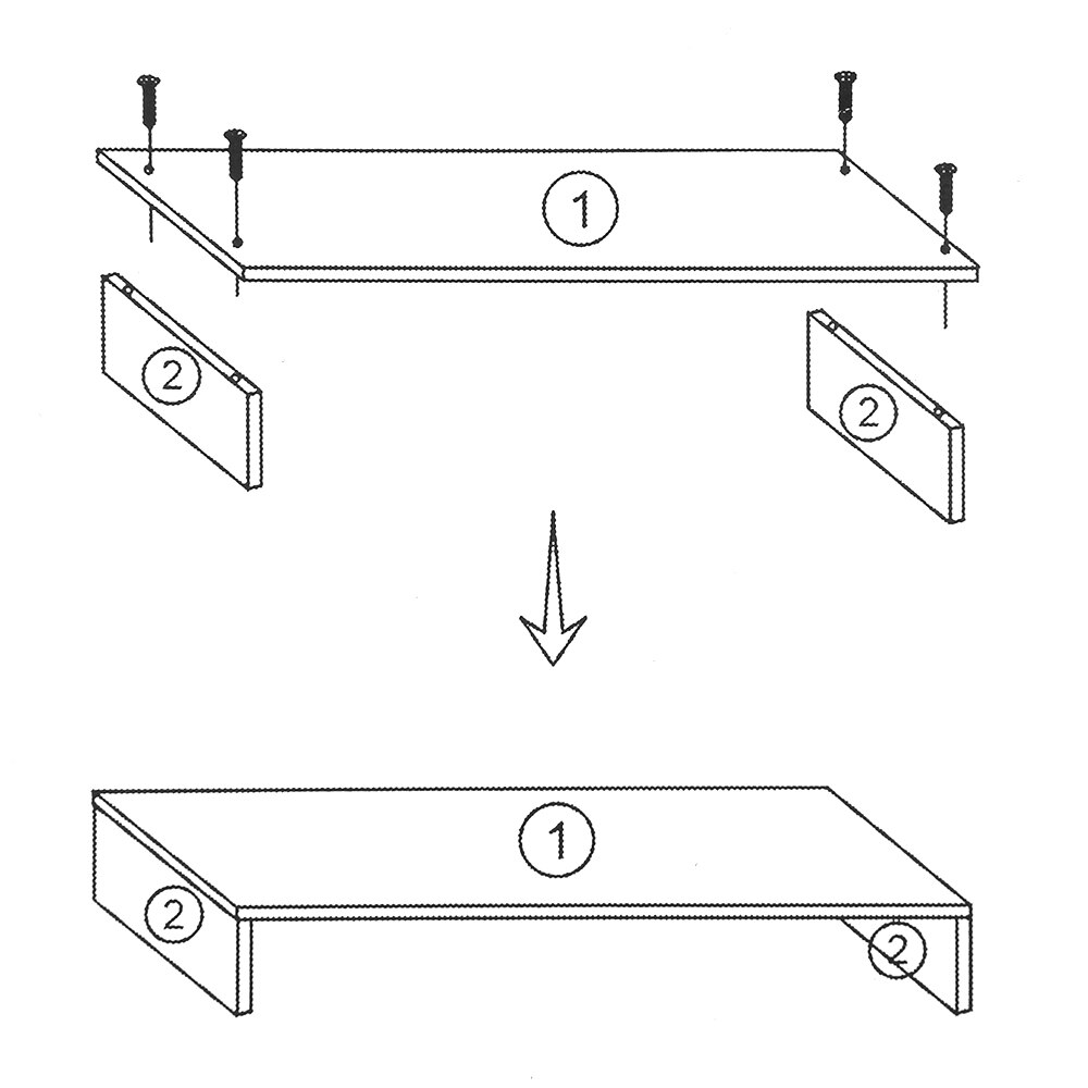 Wooden Monitor Stand Desktop Keyboard Storage Rack Desktop Riser Stand Easy Installation for Computer Monitor Laptop Brown