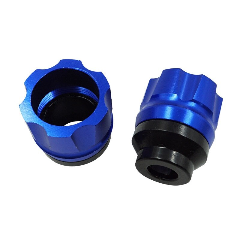 1 paire moto chute Protection Scooter cyclomoteur CNC aluminium moto accessoires avant fourche roue cadre curseurs alliage: G348647A