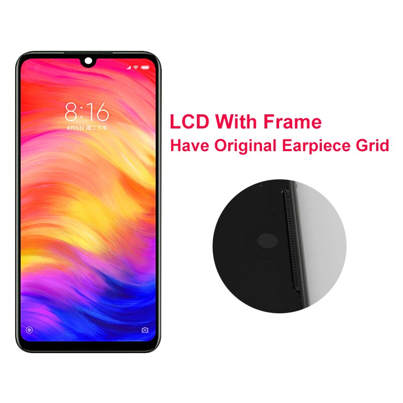 10-Touch Display Voor Xiaomi Redmi Note 7 Lcd Touch Screen Met Frame Voor Redmi Note 7 Pro lcd Note7 Vervangende Onderdelen