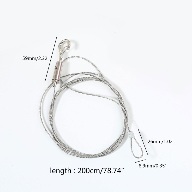 2 Pcs Adjustable Hanger Hook Stainless Steel Wire Art Gallery Picture Display Hanging System Accessories Q84D