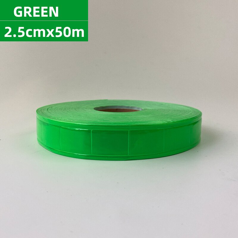 2.5cmX5m Reflective lattice band clothes safety warning sign sewing reflective strip reflective material for traffic use: 2.5cmX5m green