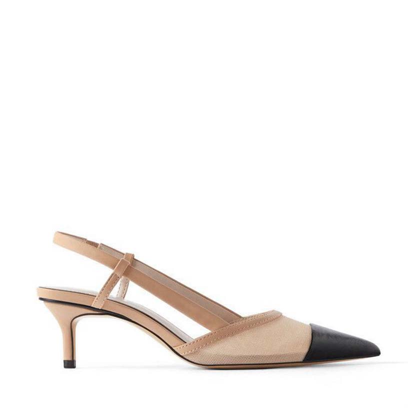 Tynd hæl sandaler sko kvinder spidse tå slingback sandaler kvinder festsko slip on mule sko pumps sko