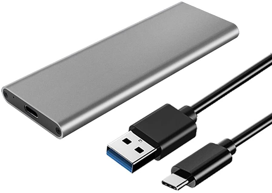 M.2 Sata Ngff Naar Usb 3.1 Type-C Ssd Externe Harde Schijf Gen2 10Gbps Draagbare Solid State Drive hdd Behuizing Adapter Voor Laptops: Silver