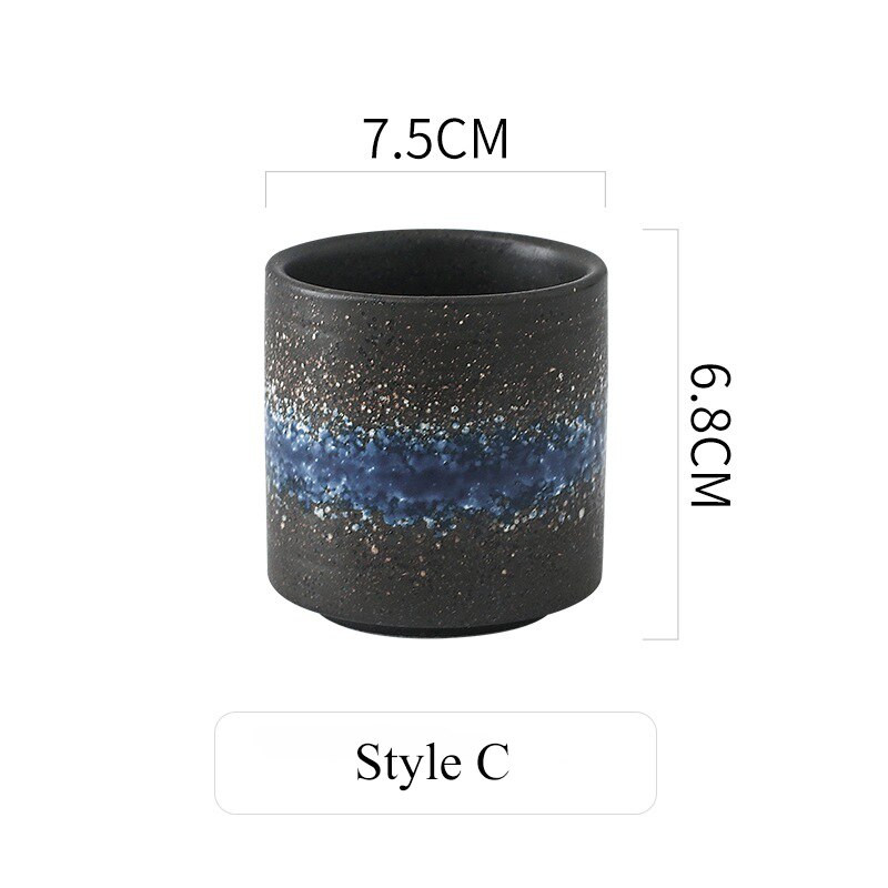 LUWU Japanese Ceramic teacup water cup handmade chinese kungfu teacup drinkware 200ml: Style C