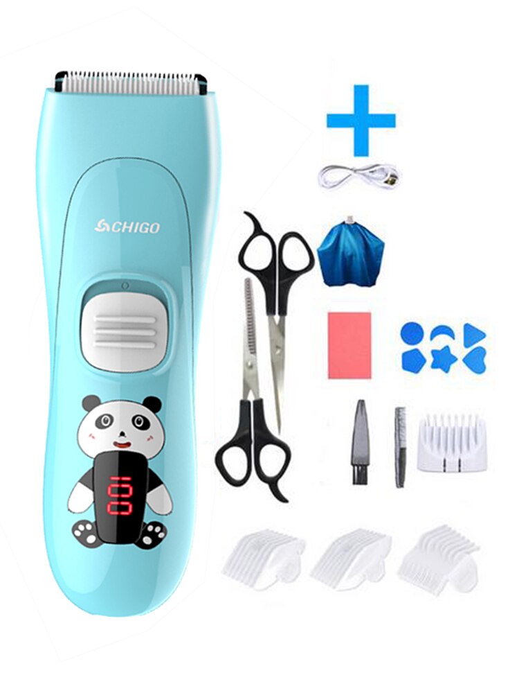Elektrische Tondeuse Set Usb Low Noise Tondeuse Haar Snijmachine Met 3Pcs Gids Kammen Voor Baby Kids kapper Haar Shavin