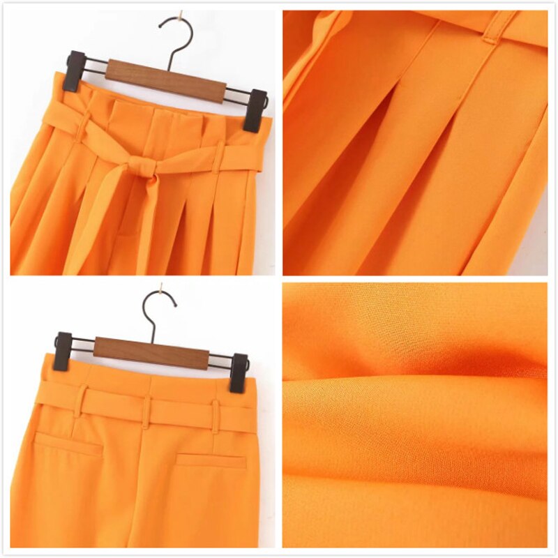 trajes de trabajo CPN pantalón OL conjunto de dos piezas mujeres Orangee Oficina damas Blazer chaqueta y cremallera pantalones traje mujer prendas de vestir exteriores
