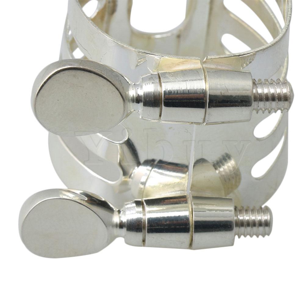 Yibuy Sliver Plated Copper Klarinet Ligature Met Caps Muzikale Onderdelen