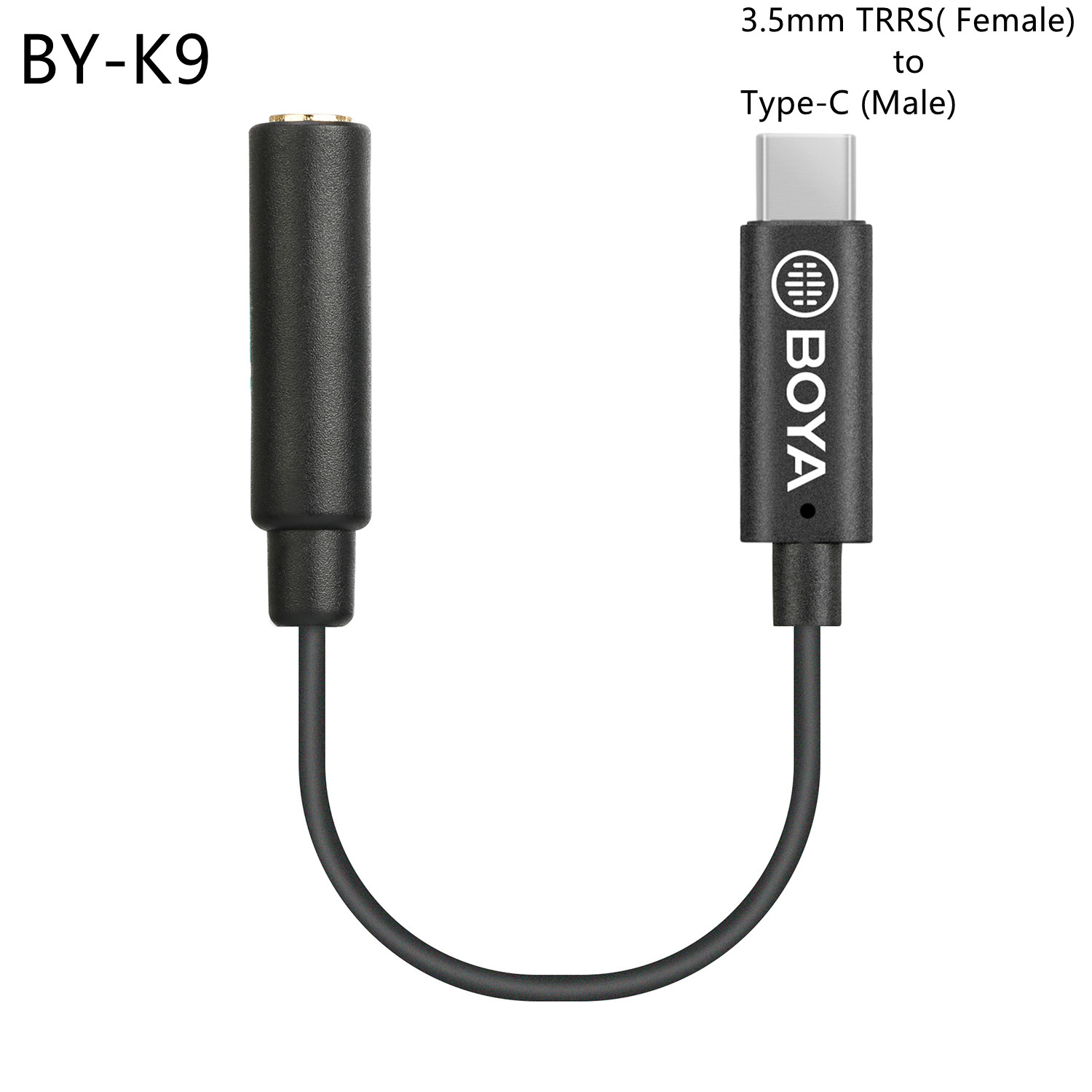 Boya BY-K9 Audio Adapter Kabel Microfoon Verlengkabel 3.5 Mm Trrs (Vrouwelijke) naar Type-C (Mannelijke) Voor BY-M1 BY-M1DM BY-M1PRO