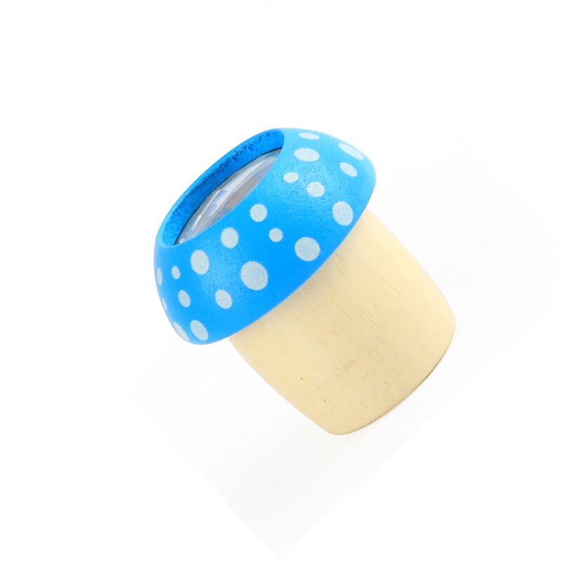 Arcobaleno di Legno Giocattoli mini Caleidoscopio Ape Effetto Occhi Poligono Prisma di Giocattoli per Bambini Carino Magicalal Regali Giocattoli Educativi: blu