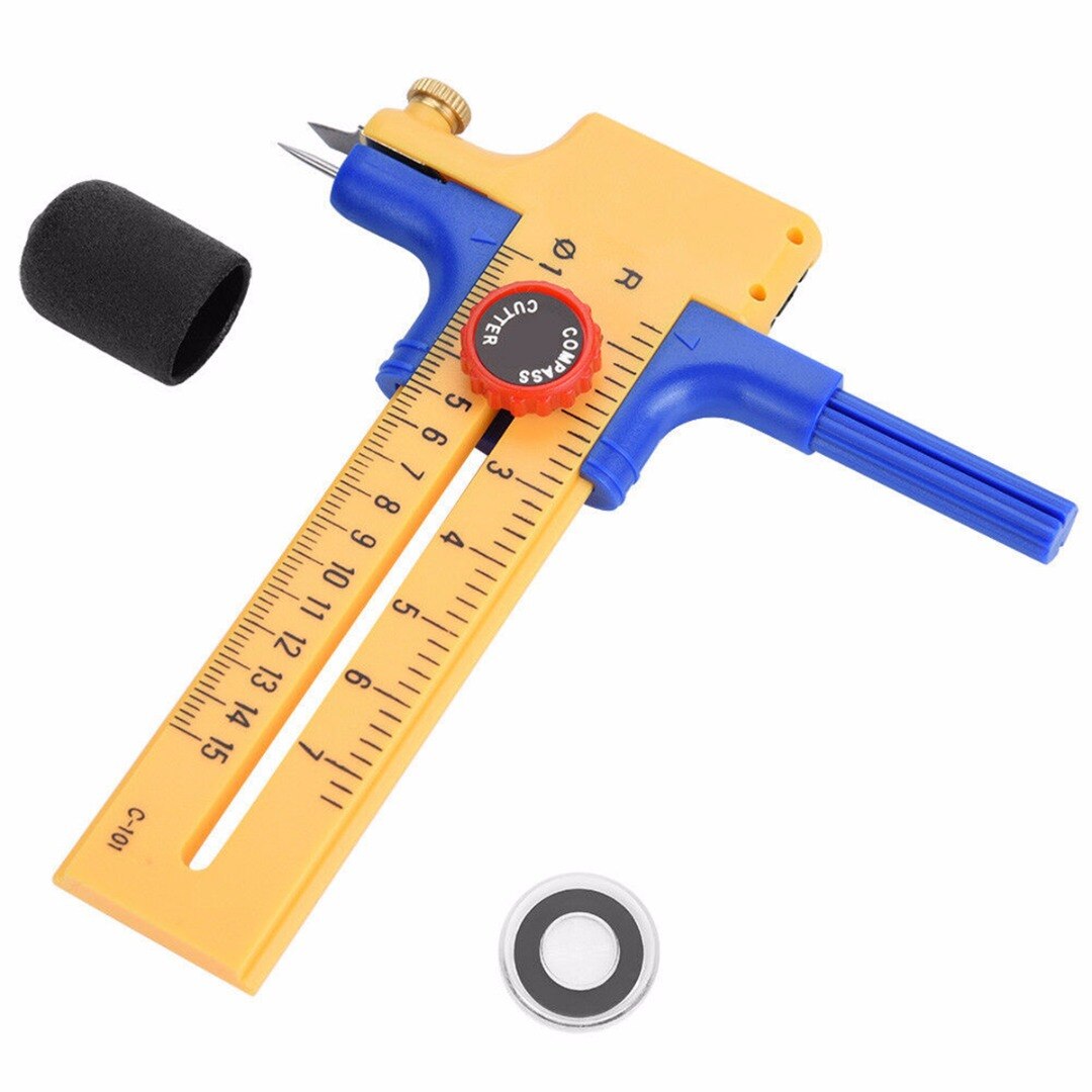 Compass Circle Cutter Rotary Cutting Tool For Paper Vinyl Rubber Leather 1-15cm Circle Cutter