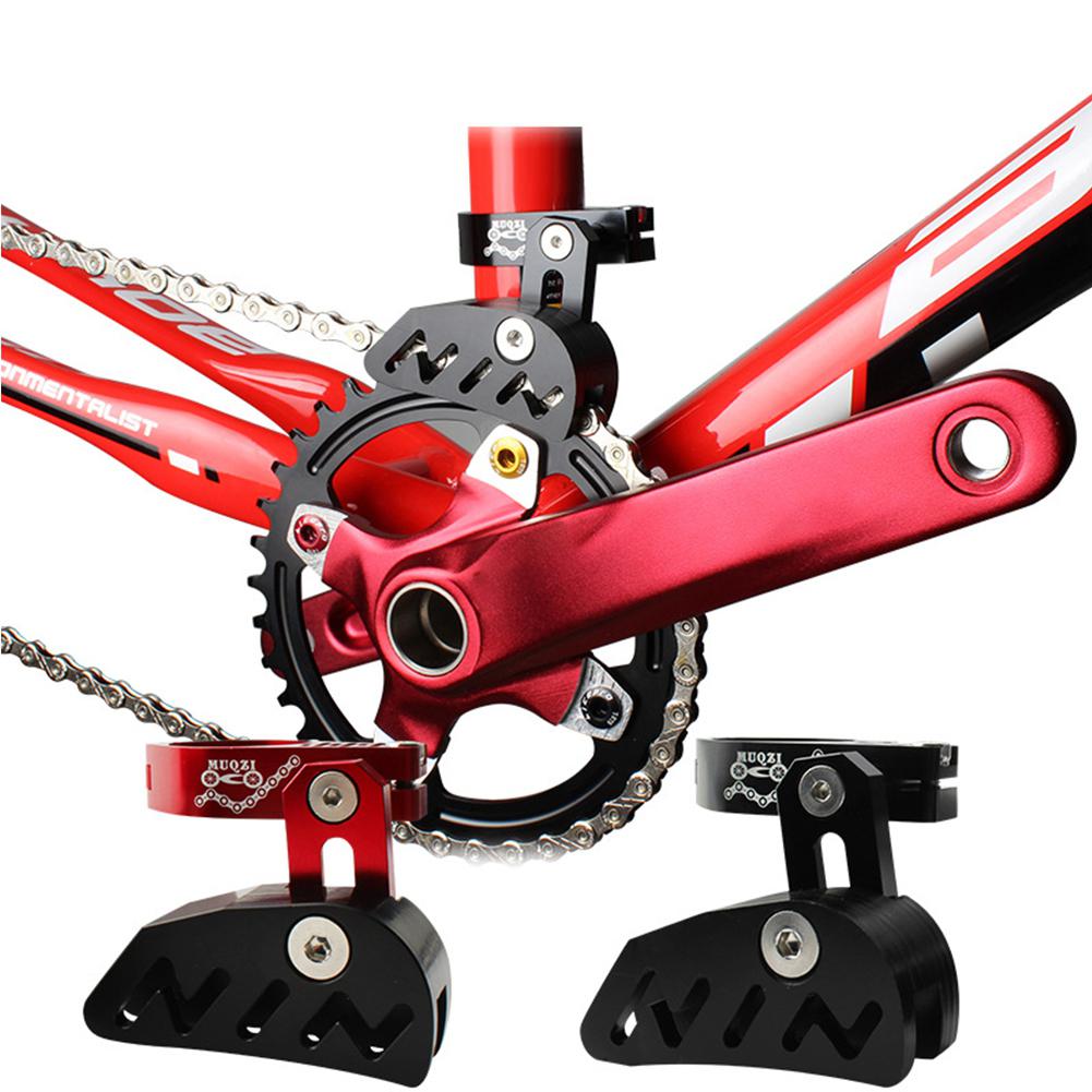 Fiets enkelvoudige schijf kettinggeleider beschermer mountainbike aluminiumlegering kettingspanner mtb rode fiets onderdelen accessoires