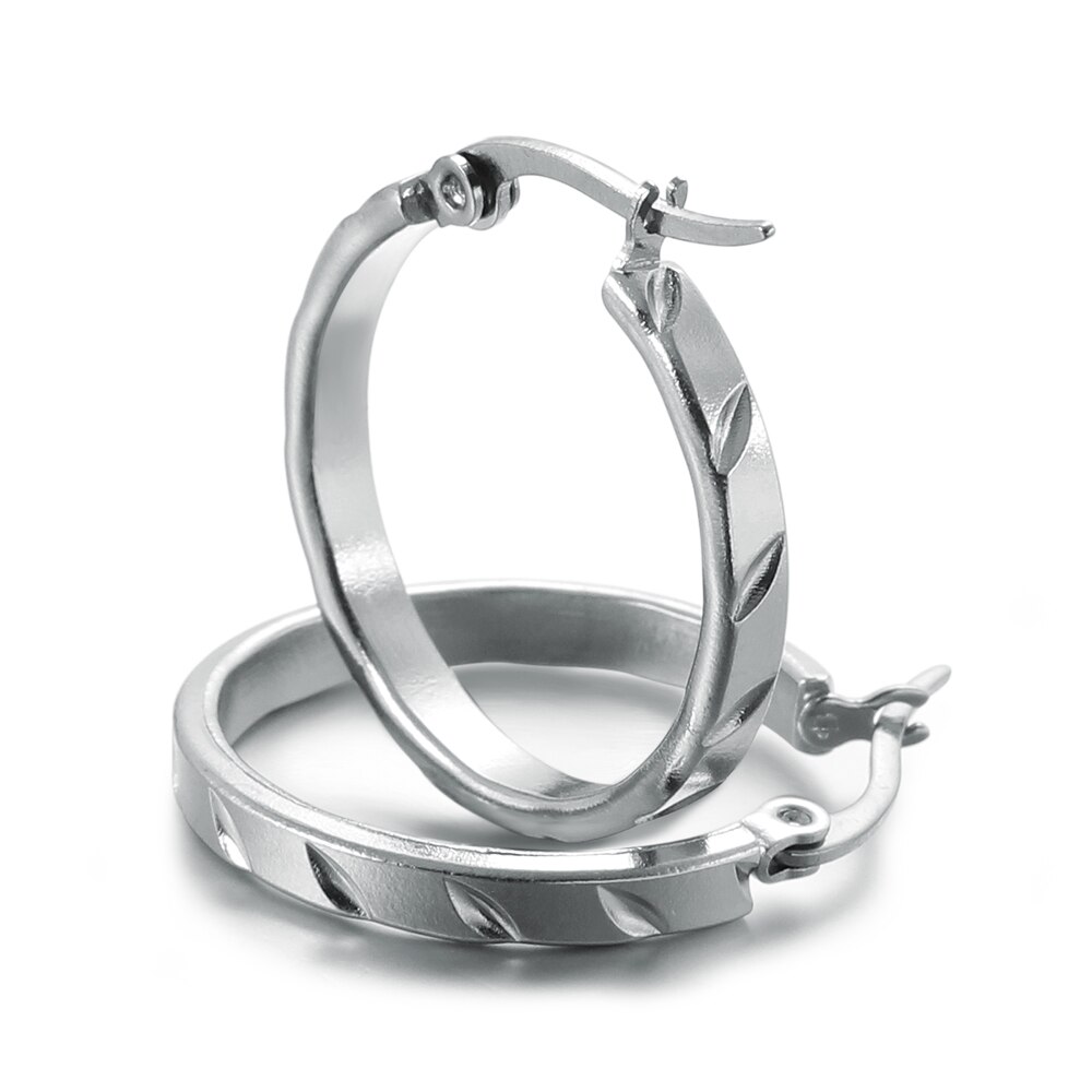 Brincos de ouro de aço inoxidável para mulheres hoop rock brincos na moda jóias goth acessórios