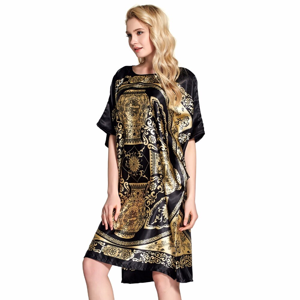 Robe Summer Floral Robe Women Sleepwear Nightwear Home Clothing Bathrobe Night Dress Home Gown Sexy Sleepwear Nightgown One Size