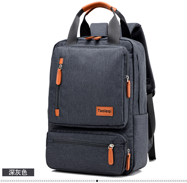 Casual Business Mannen Computer Rugzak Licht 15 Inch Laptop Tas Waterdichte Oxford Doek Lady Anti-Diefstal Rugzak grijs: Dark Gray