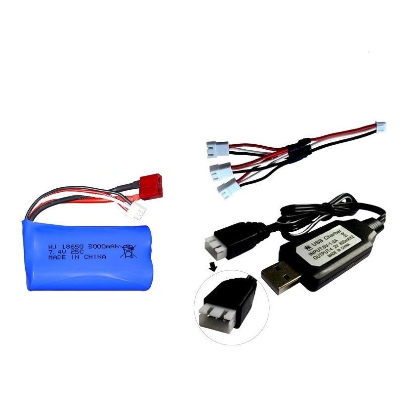 Batterie Pour Wltoys 144001 A959-B A969-B A979-B K929-B 12428 12423 10428 RC Voiture Pièces De Rechange 18650 2S 7.4V 3000mah lipo Batterie: Vert fluo